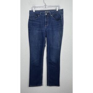 Lee Perfect Fit Jeans Women 10 Short Blue Denim Cotton Dark Wash‎ Straight Leg
